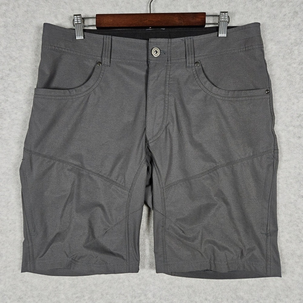 KUHL Silencr Mens 35 Gray 10" Cargo Shorts Hiking Outdoor 5230 Trail Performance